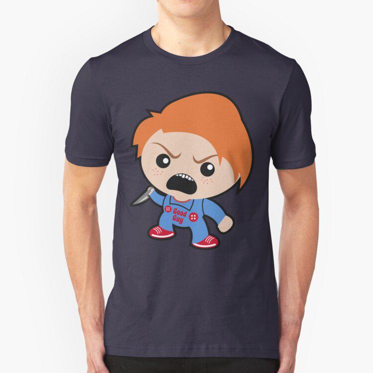 Chucky Good Guy Doll Cotton Black Tees 