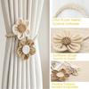 Curtain Tiebacks, Boho Decor Holdback Farmhouse TieBacks for Blackout/Sheer Curta, Cute Flower Curtain Ties Decorative Rope for Bedroom Window