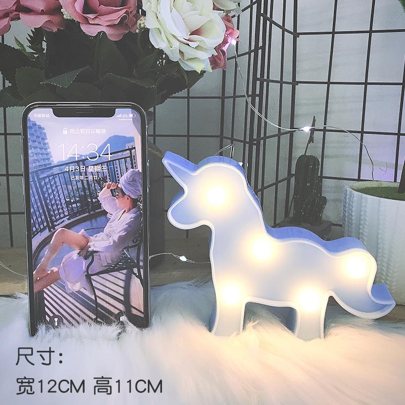 LED Mini Cactus Light Flamingo Christmas Light Letter Decoration Desktop Night Light Living Room, Bedroom Table &Wall Decoration