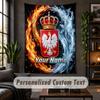 Wall Tapestry Poland Football Print Custom Name Text Wall Hanging Home Decor