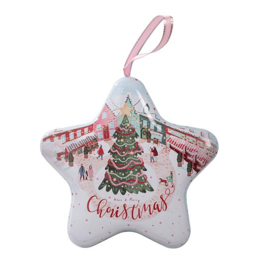 

1/6 шт. Жестяная коробка с ремешком Легко подвесить Коробка для конфет и печенья Хранение ювелирных изделий C