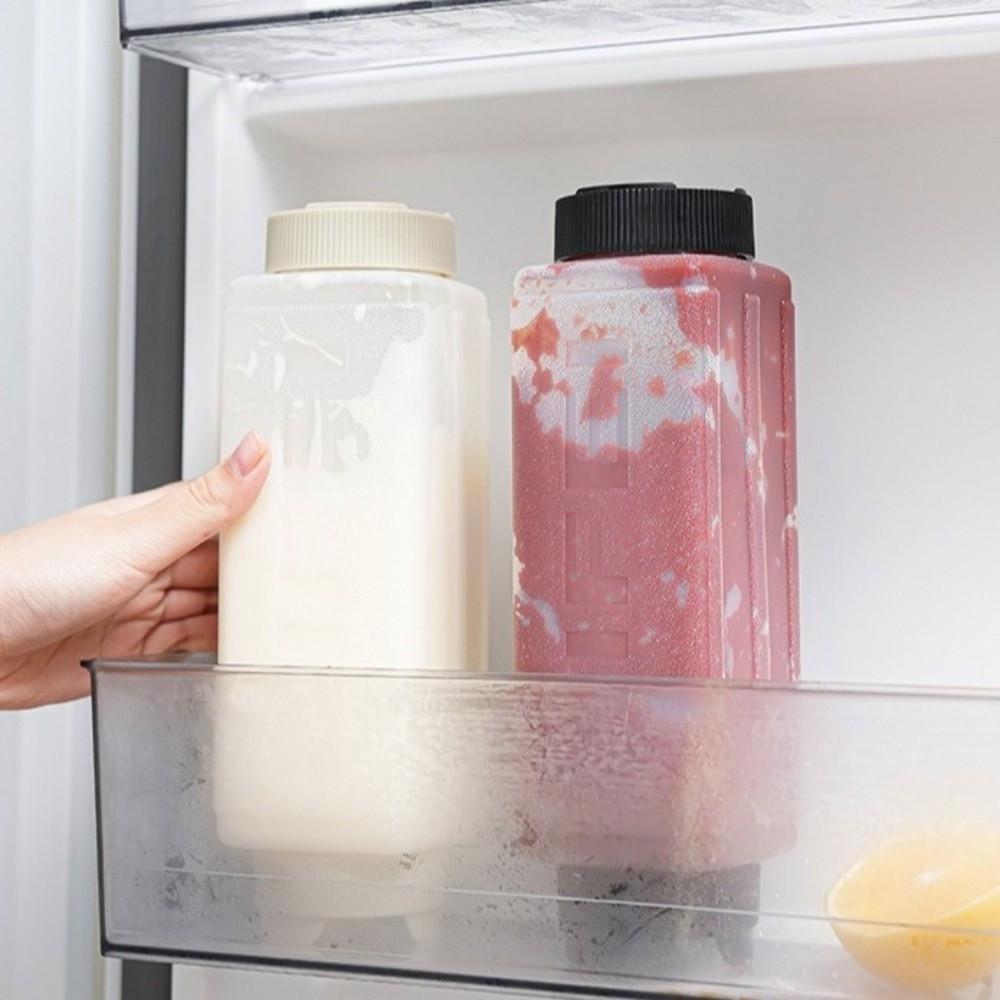 Large Capacity Condiment Dispenser Clear Plastic Sauce Storage Container  Seasoning Storage