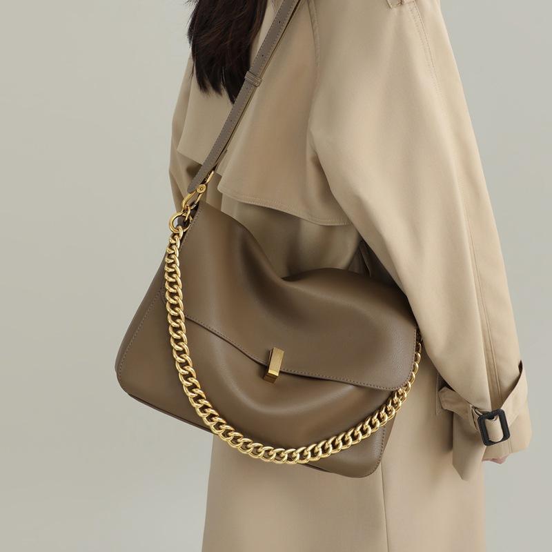 2025 New Women's Bag Crossbody Bag Tote Bag Autumn Winter Large Capacity Mother-Daughter Bag Genuine Leather Underarm Bag