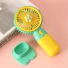 Portable Handheld Mini Fan with LED Light, USB Rechargeable, Quiet 3-Speed Cooling Fan
