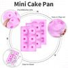 3 Pack Purple Mini Cake Pans for Baking, Silicone Small Cake Pan Mold Moldes Para Gelatinas, 6 Cavity Nonstick Mini Cheesecake Pans, Jello Molds