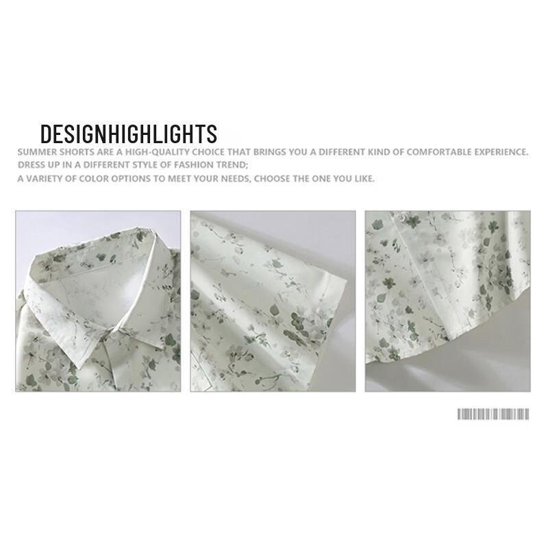 SNOOPY Men's Hawaiian Ice Silk Short-Sleeve Shirt