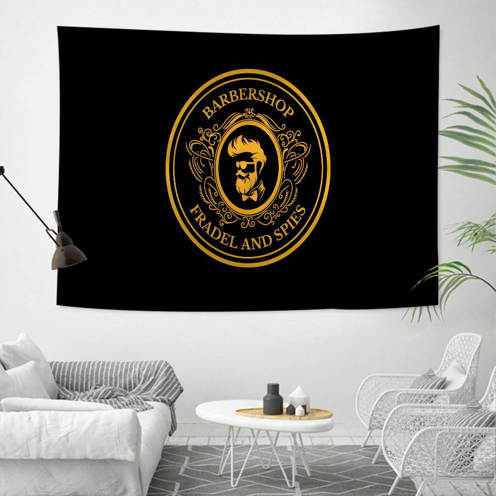 Barber Shop Sign Colorful Tapestry Wall Hanging Bohemian Wall Tapestries Mandala Wall Hanging Sheets