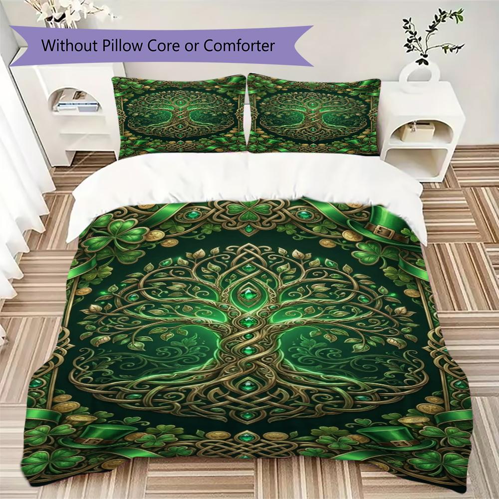 Tree of Life Pattern Bedding uilt Set uilt Cover Pillowcase Home Decoration Birthday Gift (1 * duvet cover + 2 * pillowcase  without core)144