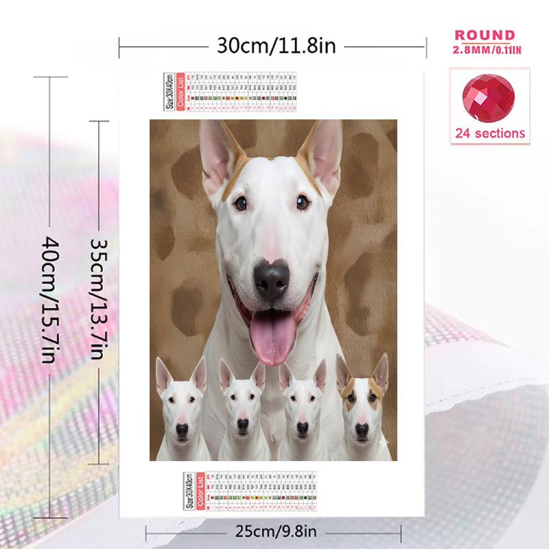 Shiba Inu Bull Terrier 100% Round Full Drill 5D DIY Diamond Painting Embroidery Cross Stitch Rhinestone Décor