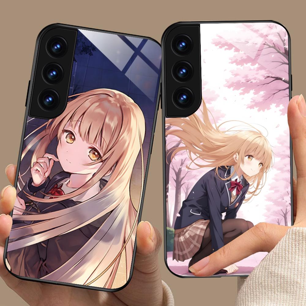Angel Mahiru Shina Phone Case for Samsung Galaxy S26 S25 S24 S23 S22 S21 S20 Note20 Plus FE Ultra Glass Protective Cover