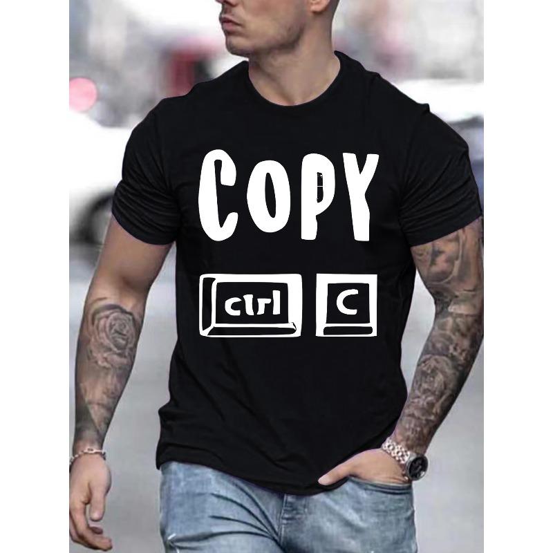 European sizes Summer Menswear Fashion Pattern Short Sleeve T-shirt S