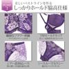 RAVIR Underwear Bra and Panty Eyelash Classic C75 Women's Set, Lace, See-Through, Embroidered, Black, (Panties L)
