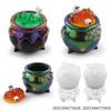 Halloween Silicone Mold Halloween Cauldron Mold for Epoxy Resin Multi-Functional Crafting Project Reusable Mould for Beginners