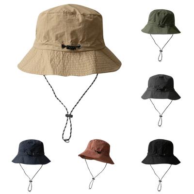 Packable Bucket Hat Unisex Quick Dry Outdoor Sun Protection Fishing Hiking Hat Adjustable Chin Strap Lightweight Water Resistant