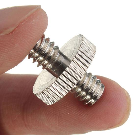 1/4 Male To 1/4 Male Threaded Camera Screw Adapter for Tripod Mount Holder