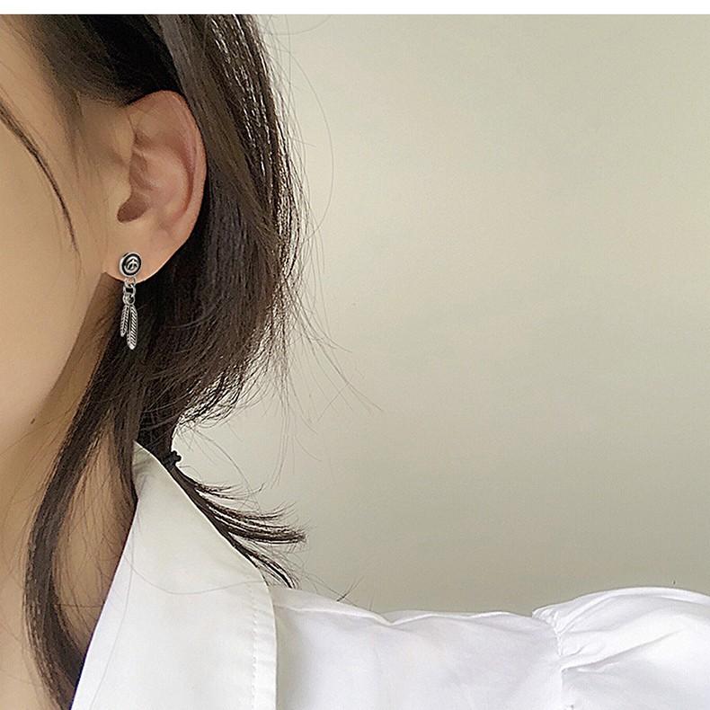 Cyue Europejskie Kolczyki Sztyfty Pióra ze Stali Nierdzewnej, Modne Pióro Dla Kobiet Mężczyzn Biżuteria