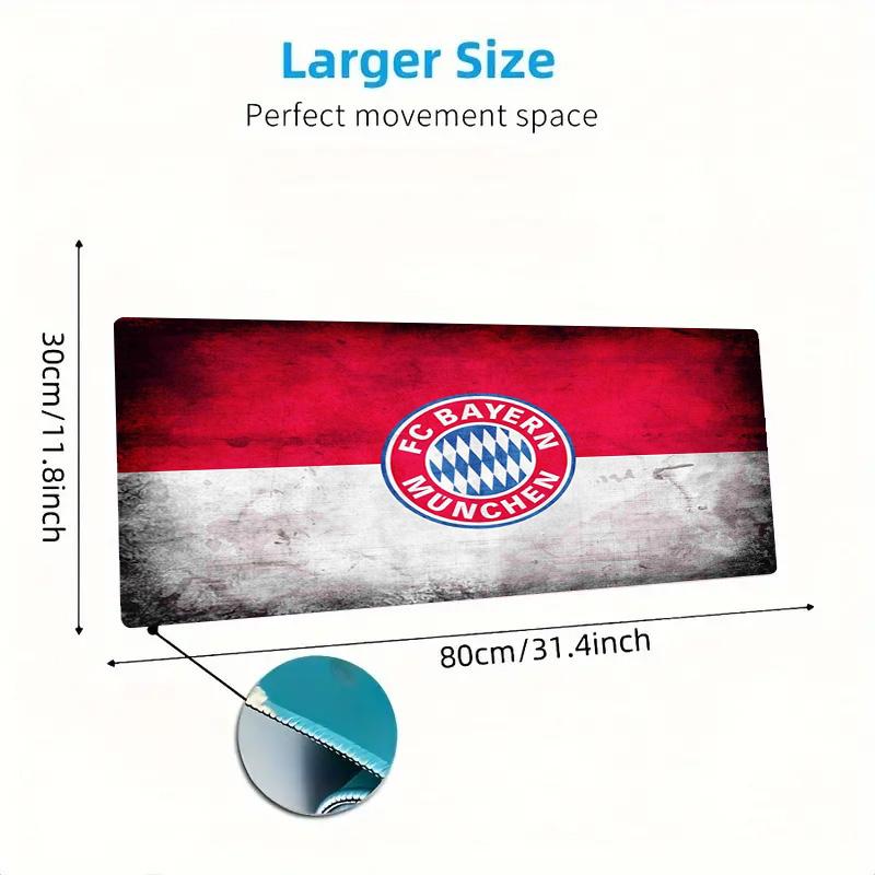 FC Bayern Munich Logo Color Mouse Pad Large Gaming Table Cushion Non-slip Laptop Tablet Big Mousepad XXL Mat Mini PC Playmat With Lock edge