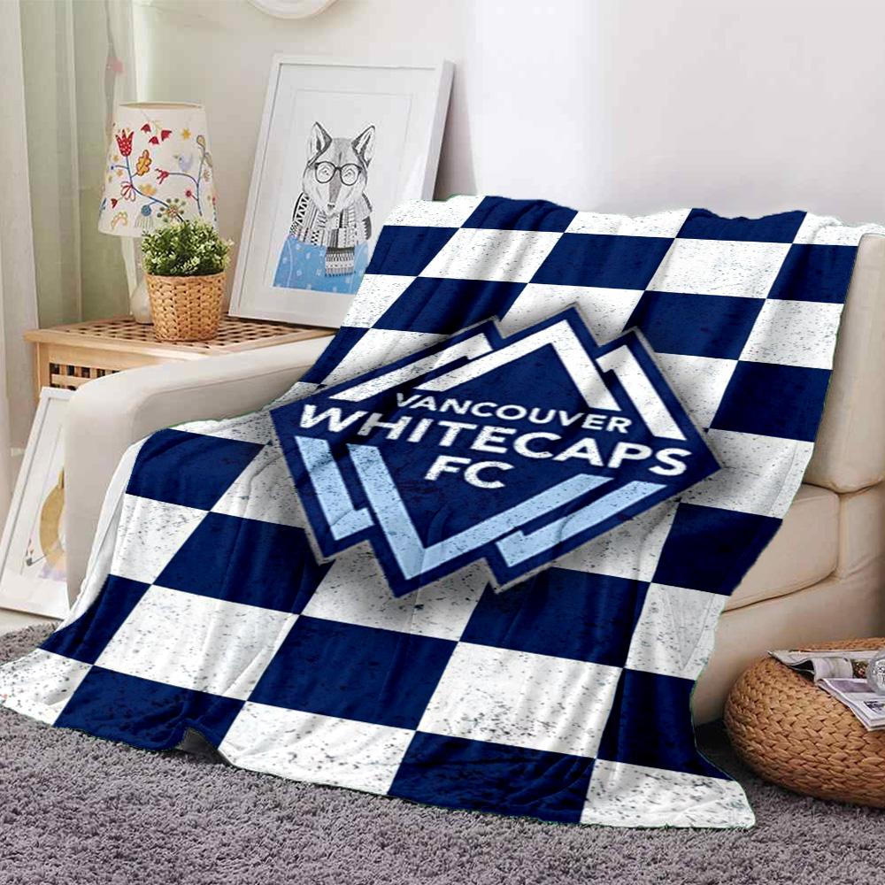 Vancouver Whitecaps FC Print Flannel Blanket High Quality Warm Comfortable Cover for All Seasons Perfect for Gifts Home Decor
