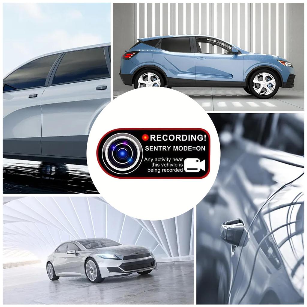 Camera Recording Warning Sticker Camera Recording Warning Sticker - Waterproof Vehicle Security Decal |