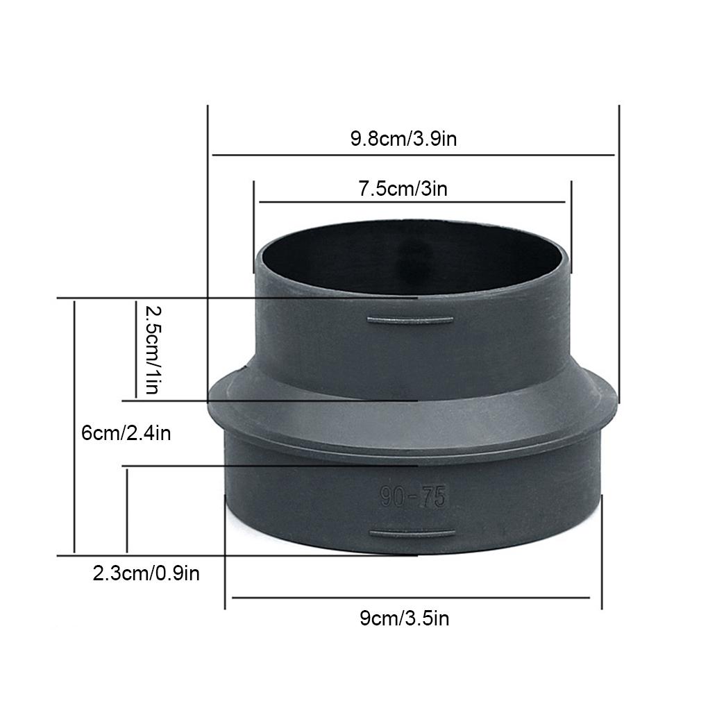 Auto Parkplatz Heizung Führung Minderer Stecker 90mm bis 75mm Luft Heizung Kanal Rohr Redu