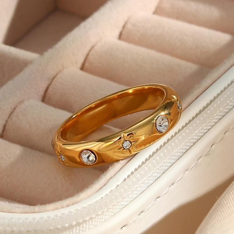 Metal Rings Fashion Dating Jewelry Stainless Steel Texture Comfortable Rings for Adding a Touch of Color to Any Look