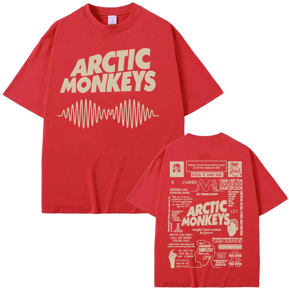 

Retro Arctic Monkeys Album Tour Double Sided Graphic T Shirt Men Women Hip Hop Punk Rock T-shirt Casual Cotton Oversized Tshirts S