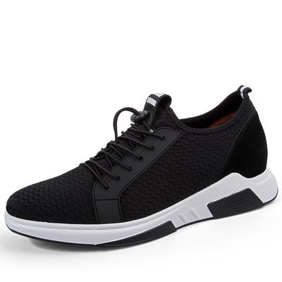 1717 Men'S Shoes Inner Height Increase Sports Shoes Spring And Summer Low-Top Mesh Cloth Surface Thick-Soled Foot Lace-Up Running Casual Shoes