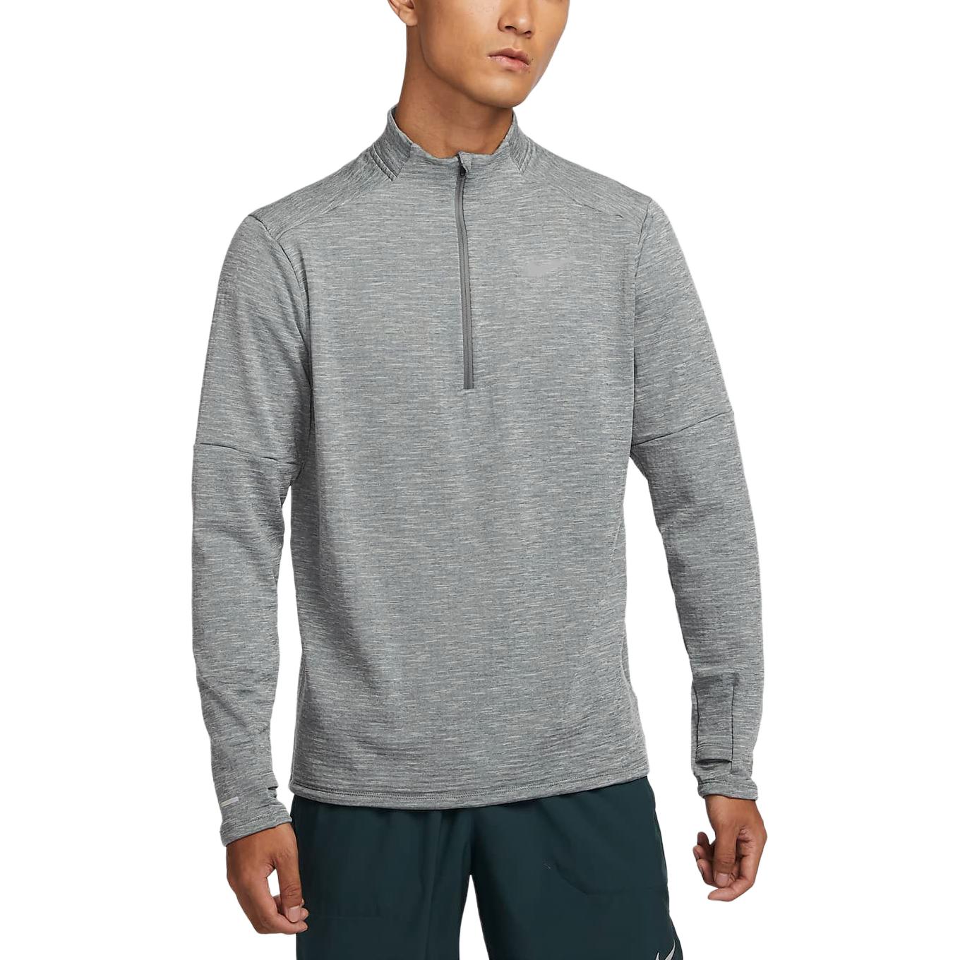 

Чоловіча футболка з довгим рукавом Nike Element Therma-FIT однотонна, повсякденна, проста, модна, колір димчасто-сірий, FZ1150-084 3XL