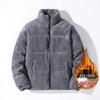 Men's Winter Corduroy Lambswool Jacket - Thick Warm Cotton Coat for Teens and Students