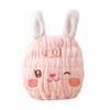 Thickened Children's Dry Hair Cap Absorbent Creative Elastic Round Cap Cartoon Rabbit Head Design Hair Drying Towel Home Use