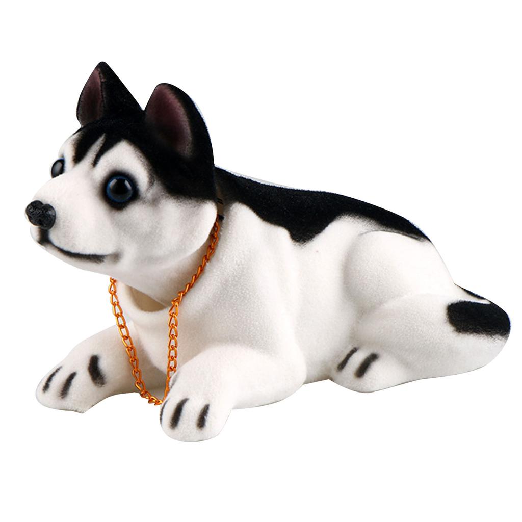 Auto Hunde Ornamente Schüttelkopf Niedliche Cartoon Tierfiguren Dekorationen für Armaturenbrett Schreibtisch Kaffeetisch