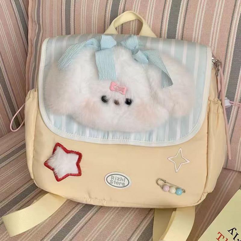 Mori-Style Large-Capacity Cartoon Doll Backpack for Junior and Senior High Students