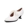 Retro Women Office Shoes Custom Middle Heel Ladies Lace-up Casual Shoes Women Pumps Small Plus Size 34 43 Tacones Mujer WSH5262