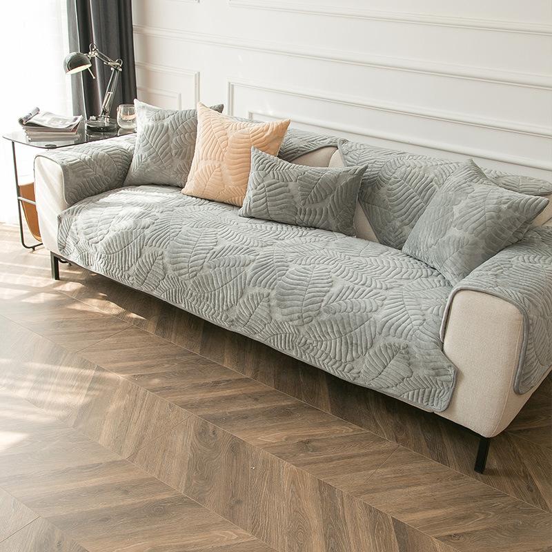 Milchsamt Sofakissen Winterstil Einfach Plüsch Verdickt Rutschfest Sofakissenbezug Bezugsstoff