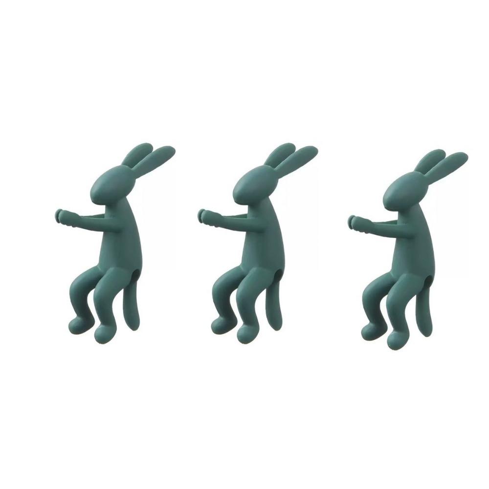 3PCS Plastic Rabbit Shaped Plant Stem Support Decorative Hydroponic Stabilizer  Vase Plant Decor