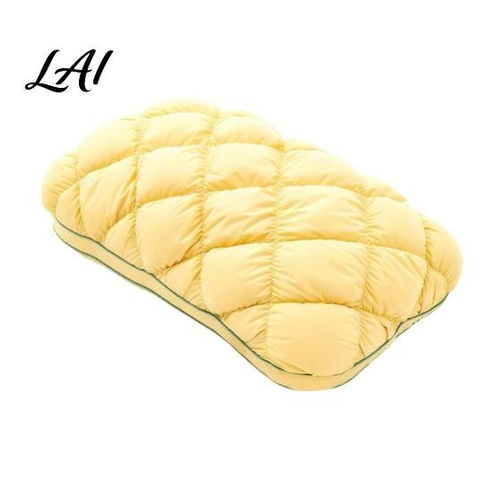 Poduszka do spania Cool Touch Poduszka w kształcie bułki ananasowej Puszysta pikowana poduszka chłodząca do łóżka Miękka jak pianka marshmallow powierzchnia Poduszka do sypialni dla dorosłych Pokoju w akademiku Kanapy Wypoczynku M żółty