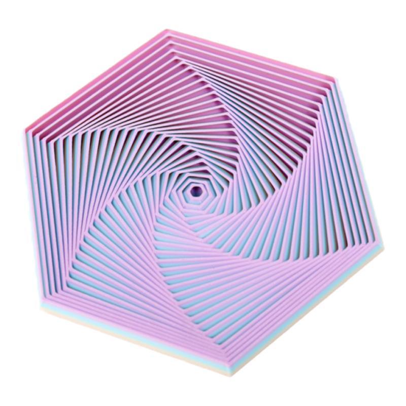 3D Printed Hexagon Optical Illusion Toy: Creative, Educational, Rotatable, and Stress-Relieving
