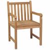Maison Exclusive - Chaises de jardin lot de 4 et coussins noir Bois de teck solide