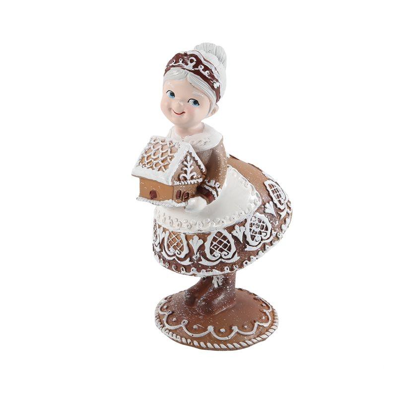 

Fresh Christmas Decor Resin Gingerbread Santa Christmas Decorations Indoor Home Bedroom Decor 6.5 X 8 X 16Cm Durable