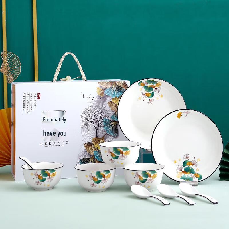 Wutuo Keramikschüssel & Löffel Geschirrset