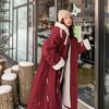 Lamb Wool Cotton-padded Coat Women's Loose New Winter Medium and Long Velvet Cotton-padded Clothing Tooling Jacket Padded Jacket Red