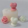 Heart Shaped Candle Silicone Mold for Making Candle Soap Plaster Ornemant Resin Craft, Rose Candle Silicone Molds