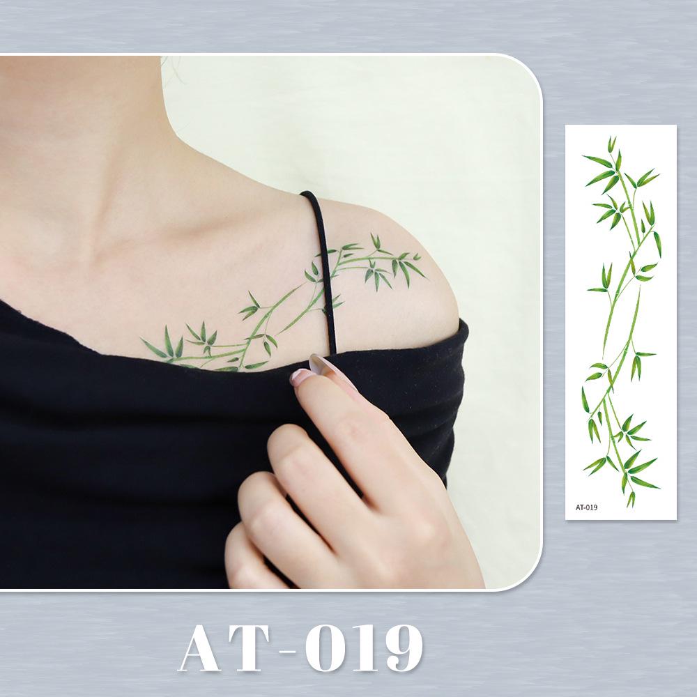 Rikaron Laser-Engraved Rose Tattoo Sticker – Non-Reflective Cute Collarbone Design