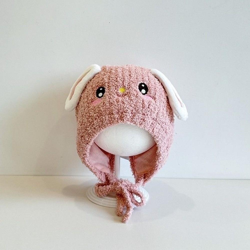 

Warm Ear Protection Hat Windproof Beanie Hat New Plush Infant Knitted Cap Autumn and Winter 2