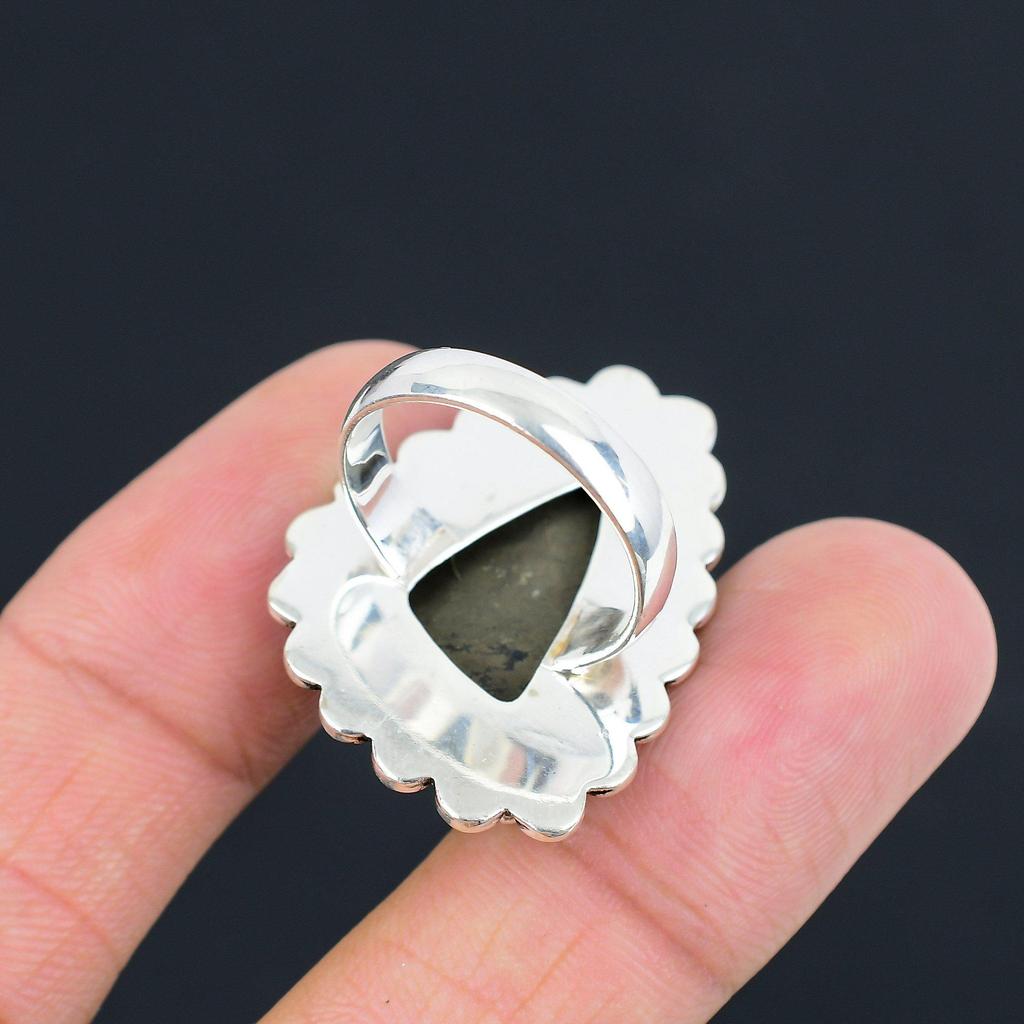 Schwestern Tag Sale 925er Sterlingsilber Pyritstein Handgefertigter Stapelbarer Ring Schmuck