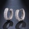 New Sparkling Zirconia Earrings Personality Exaggerated Femininity Elegant Light Luxury Heart-Shaped Earrings Fashion Jewellery