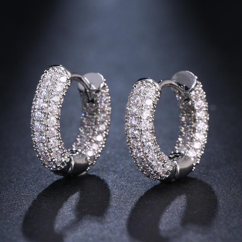 New Sparkling Zirconia Earrings Personality Exaggerated Femininity Elegant Light Luxury Heart-Shaped Earrings Fashion Jewellery