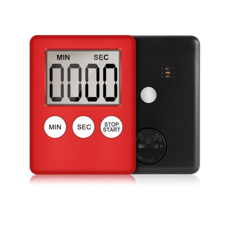 

1pc Digital Kitchen Timer Portable Cooking Countdown Timer for Baking with Stand for Visibility красный