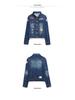 Unisex Embroidered Denim Jacket - Spring/Autumn, Loose Fit, Plus Size, Trendy Couple & Student Style