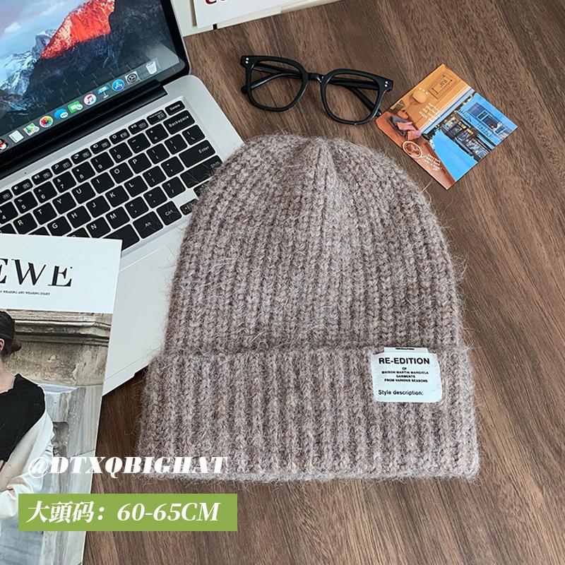 Hat Women's Patch Simple Design Trend Thickened Wool Hat 2025 Winter New Ear Protector Knitted Hat